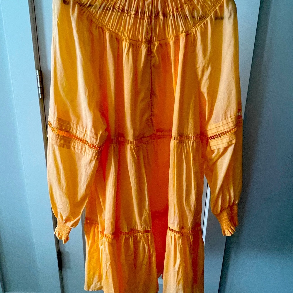 Michael Kors Womens Cotton Tent Mini Dress Orange Size M